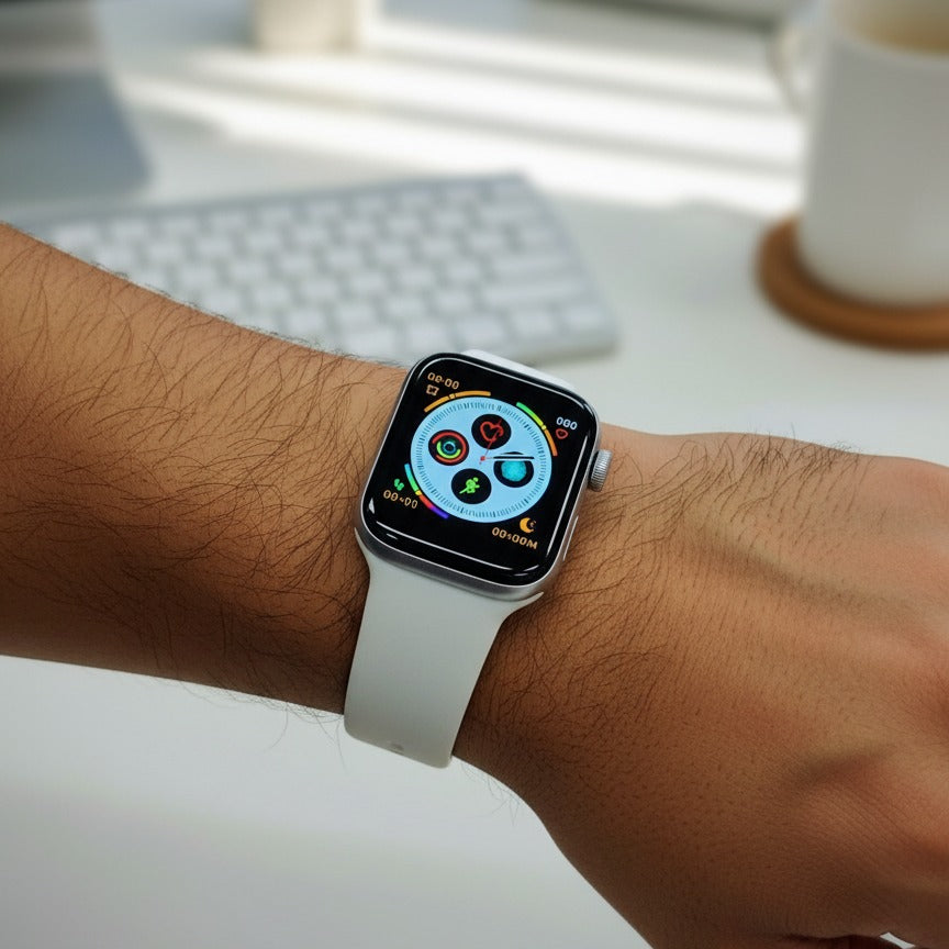 Smart Watch With Stylish Display | Comfortable Silicone Strap, Adjustable Fit, Modern Design For Everyday Wear