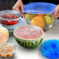 Silicone Stretch Lids | Pack of 6 | Reusable Bowl Covers | Multi‑Size Food Savers | Random Colour