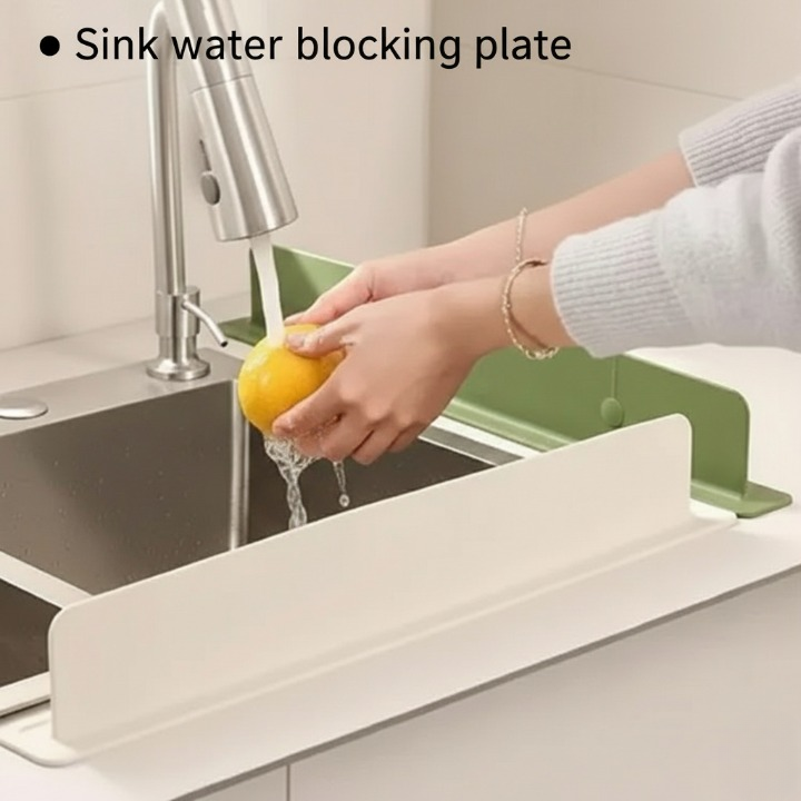 Silicone Sink Splash Guard – Flexible Water Splash Stopper for Kitchen & Bathroom Faucets, Countertops & Cleaning Protection