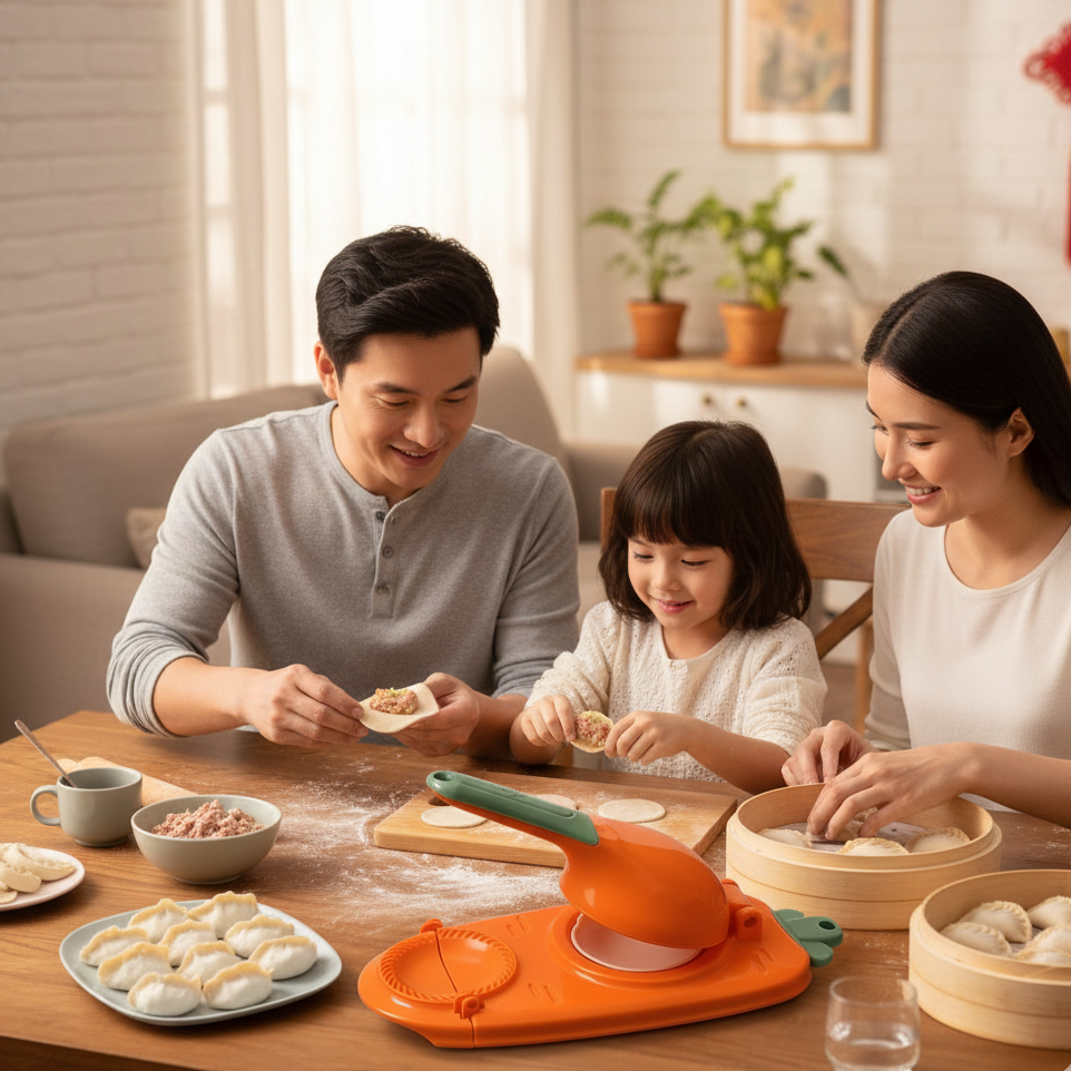 New Design 2-in-1 Dumpling Maker | China Made Easy Dumpling Press & Wrapper Cutter