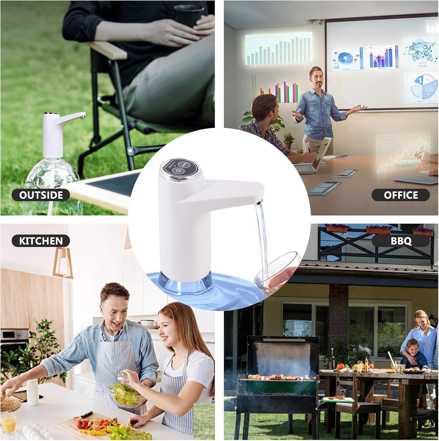 Mclassic MD-03 Touch Intelligent Electric Water Pump – Rechargeable Automatic Dispenser For Bottled Water With One-Touch Operation (Random Color)