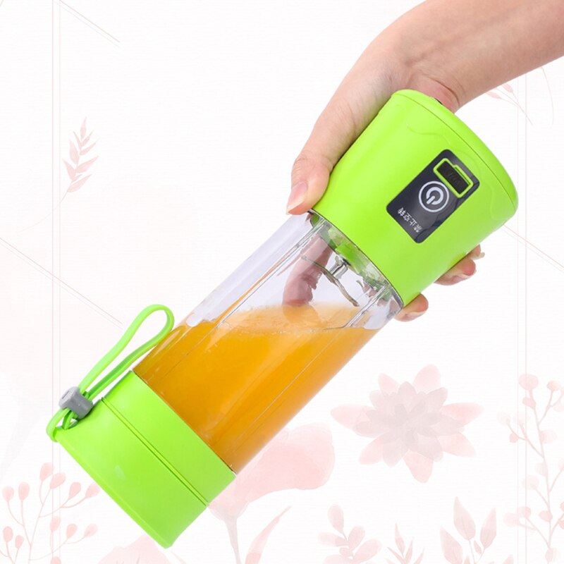 hand juicer maker fruit blender usb blender kitchen mixer kitche-6-Blade Portable Home USB Rechargeable Electric Fruit Extractor Juice Blender Machine(random color)