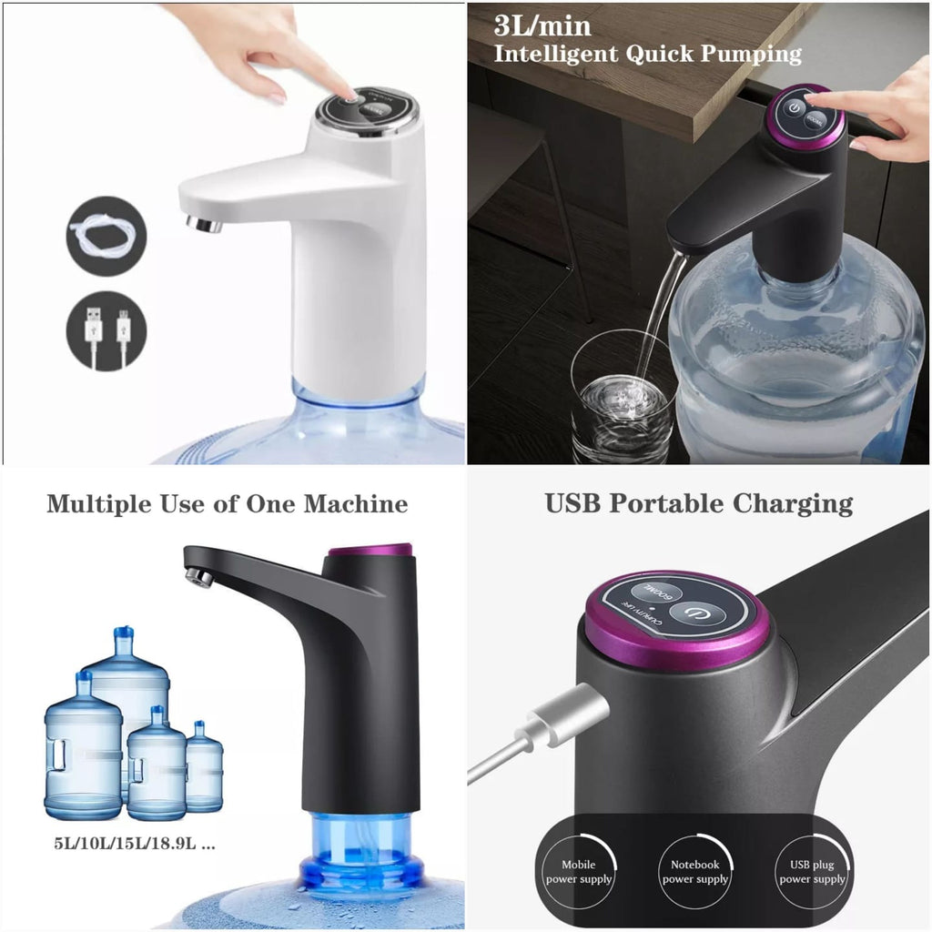 Mclassic MD-03 Touch Intelligent Electric Water Pump – Rechargeable Automatic Dispenser For Bottled Water With One-Touch Operation (Random Color)
